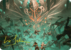 0016 Valgavoth's Onslaught Art Card (Gold-Stamped Signature) S Art Series: Duskmourn: House of Horror