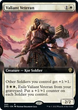 0390 Valiant Veteran (Extended Art) R Dominaria United