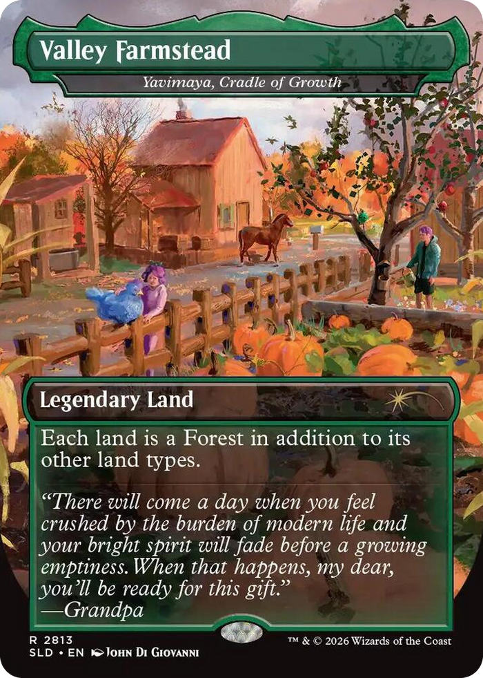 Valley Farmstead - Yavimaya, Cradle of Growth #2813 R - Secret Lair Drop Series Pokemon card