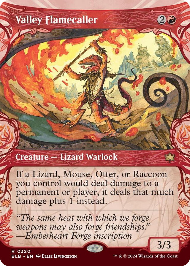 0320 Valley Flamecaller (Showcase) R Bloomburrow