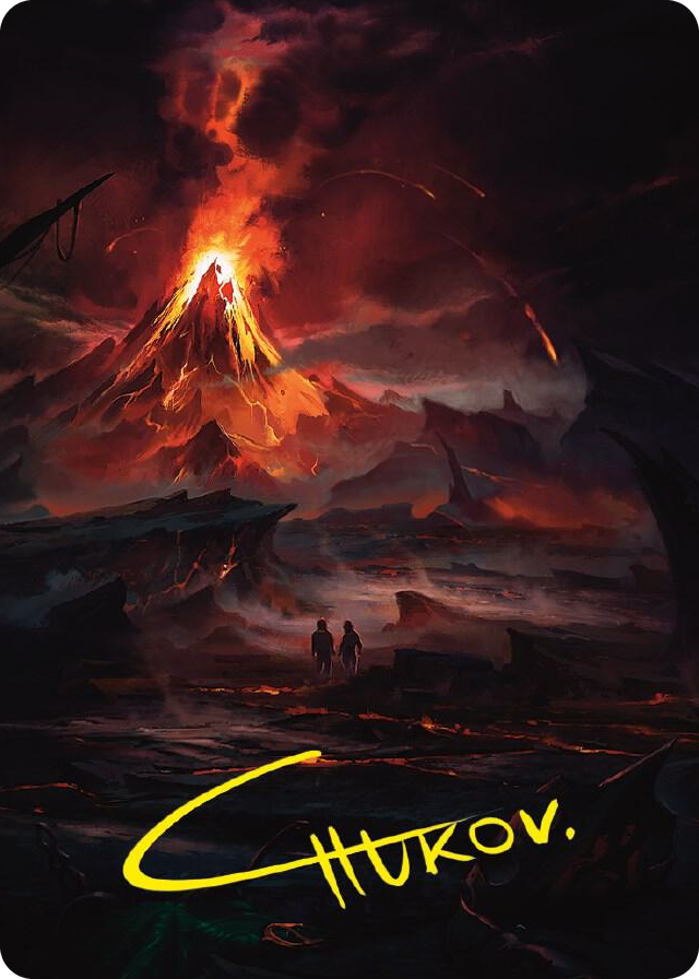 Valley of Gorgoroth Art Card (Gold-Stamped Signature) #80 S - Art Series: Universes Beyond: The Lord of the Rings: Tales of Middle-earth Pokemon card