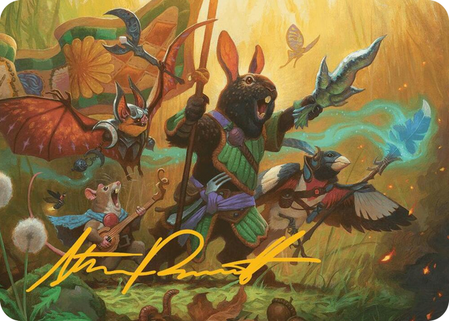 0004 Valley Questcaller Art Card (Gold-Stamped Signature) S Art Series: Bloomburrow