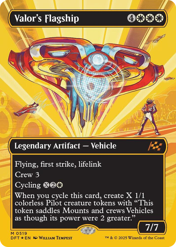 0519 Valor's Flagship (Borderless) (First-Place Foil) M Aetherdrift