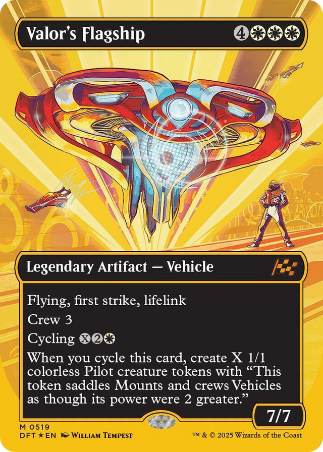 0519 Valor's Flagship (Borderless) (First-Place Foil) M Aetherdrift