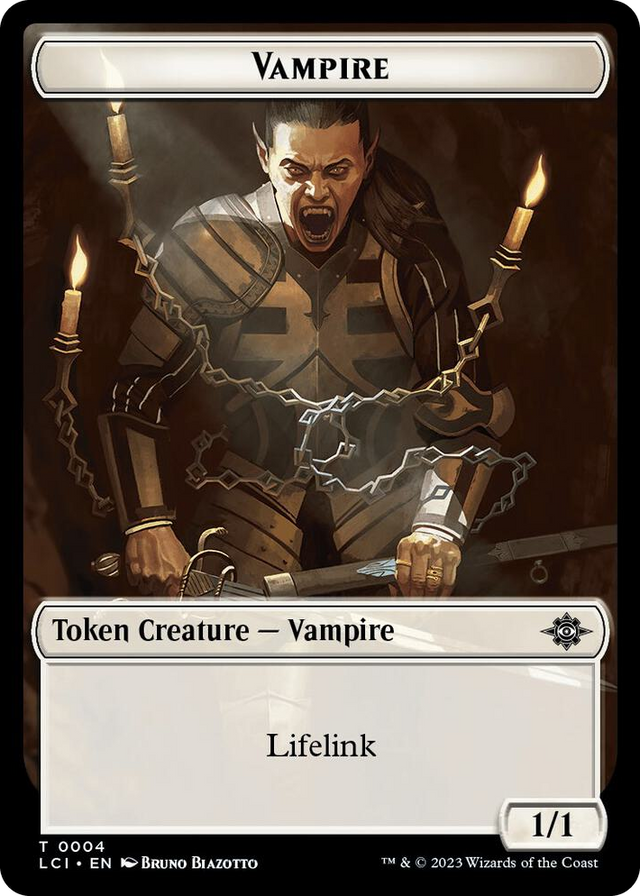 0004 Vampire // Dinosaur (0009) Double-Sided Token T The Lost Caverns of Ixalan
