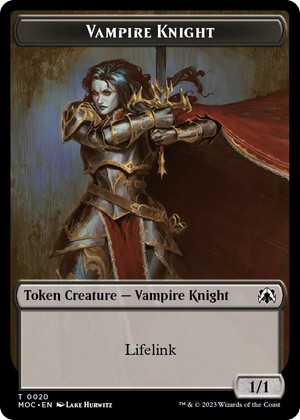 0020 Vampire Knight // Soldier Double-sided Token T Commander: March of the Machine