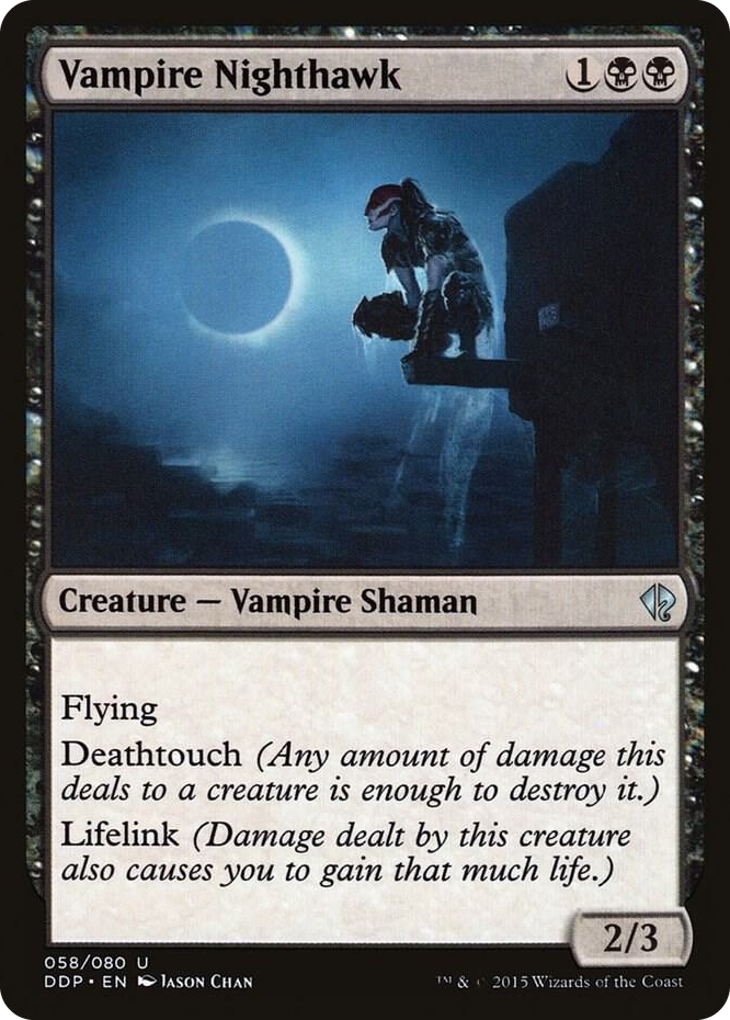 Vampire Nighthawk #58 U - Duel Decks: Zendikar vs. Eldrazi Pokemon card