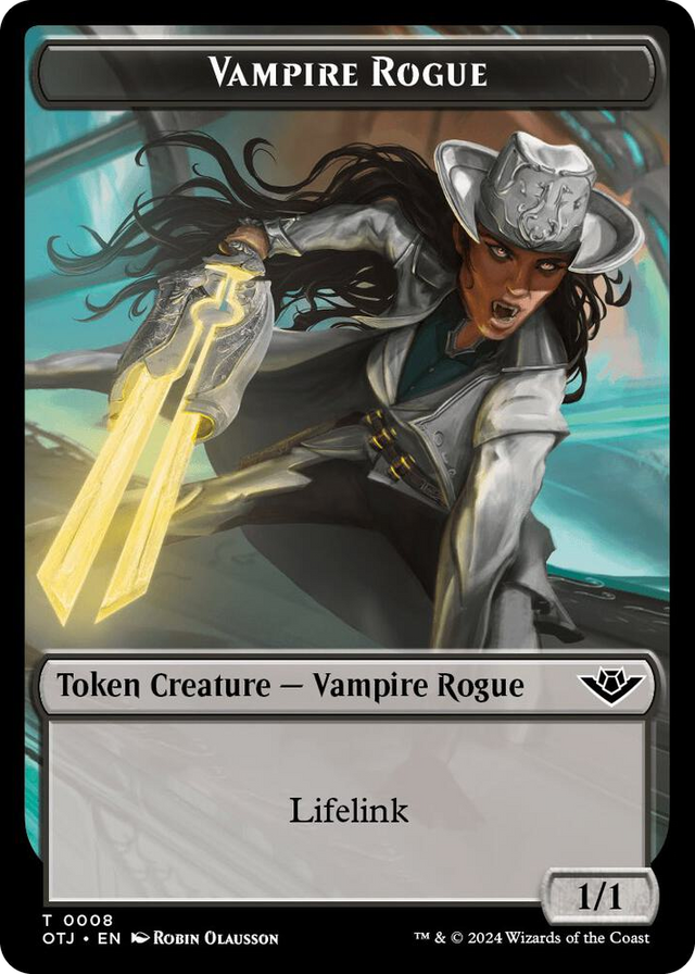 0008 Vampire Rogue // Plot Double-Sided Token T Outlaws of Thunder Junction