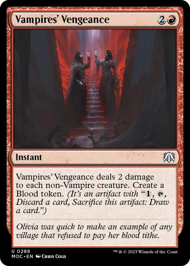 Vampires' Vengeance #289 U - Commander: March of the Machine Pokemon card