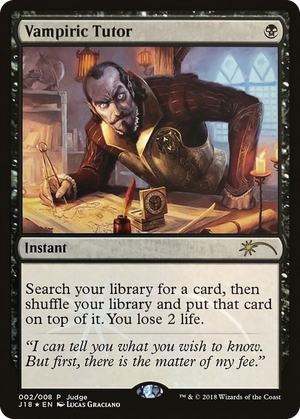 0002 Vampiric Tutor (J18) P Judge Promos