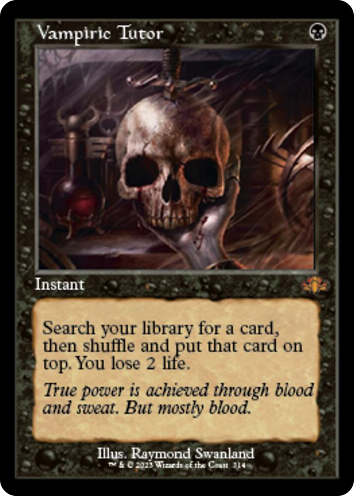 Vampiric Tutor (Retro Frame) #314 M - Dominaria Remastered Pokemon card