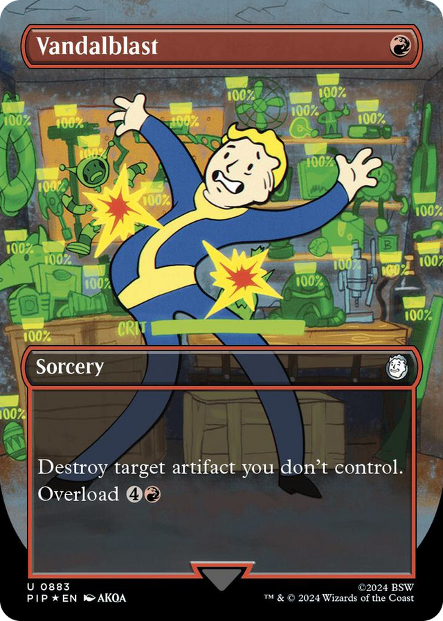 0883 Vandalblast (Borderless) (Surge Foil) U Universes Beyond: Fallout