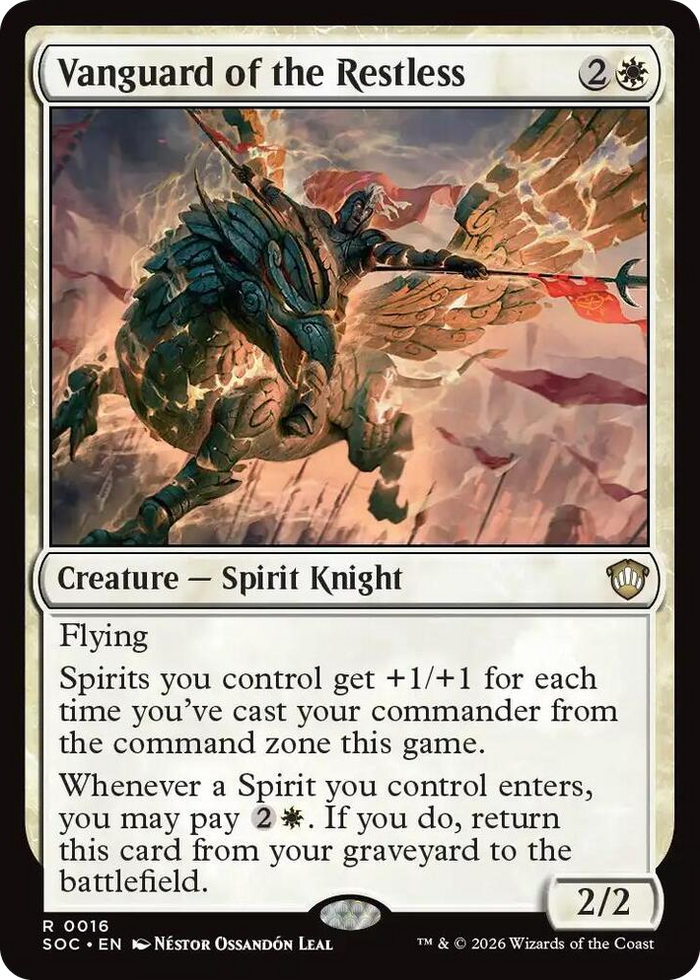 Vanguard of the Restless #16 R - Commander: Secrets of Strixhaven Pokemon card