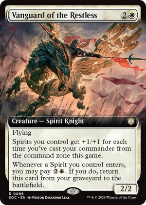 0066 Vanguard of the Restless (Extended Art) R Commander: Secrets of Strixhaven