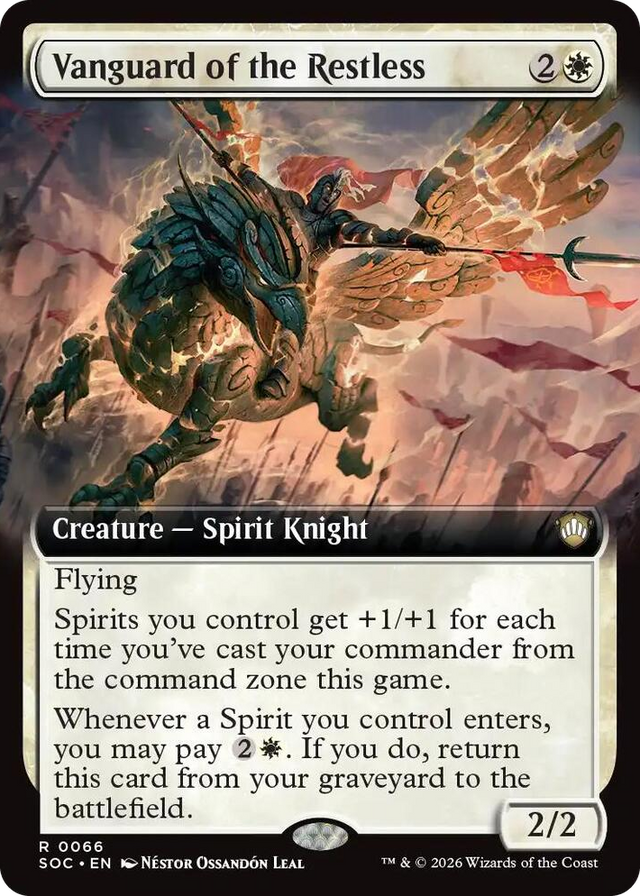 0066 Vanguard of the Restless (Extended Art) R Commander: Secrets of Strixhaven