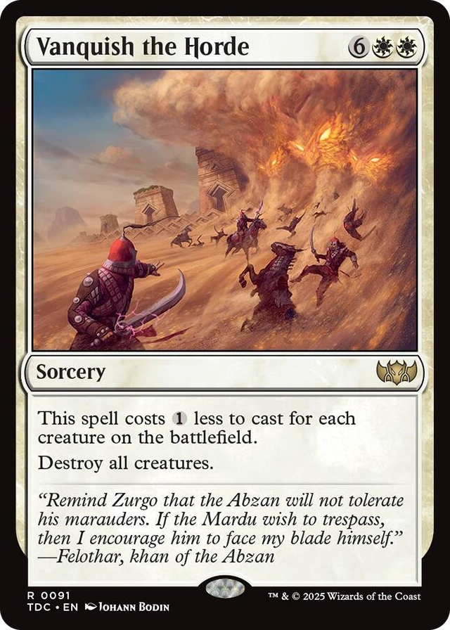 0091 Vanquish the Horde R Commander: Tarkir: Dragonstorm