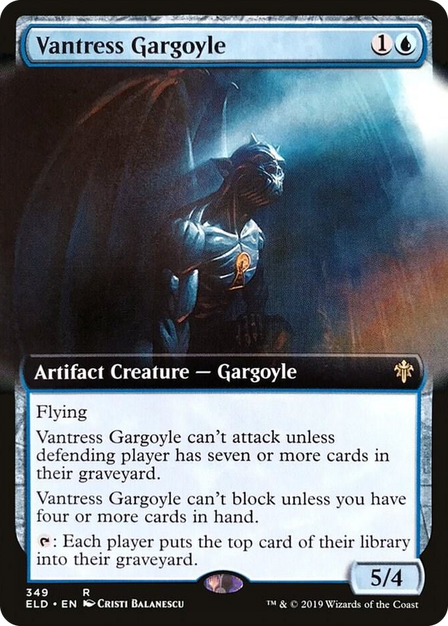 0349 Vantress Gargoyle (Extended Art) R Throne of Eldraine