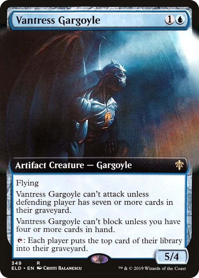 0349 Vantress Gargoyle (Extended Art) R Throne of Eldraine