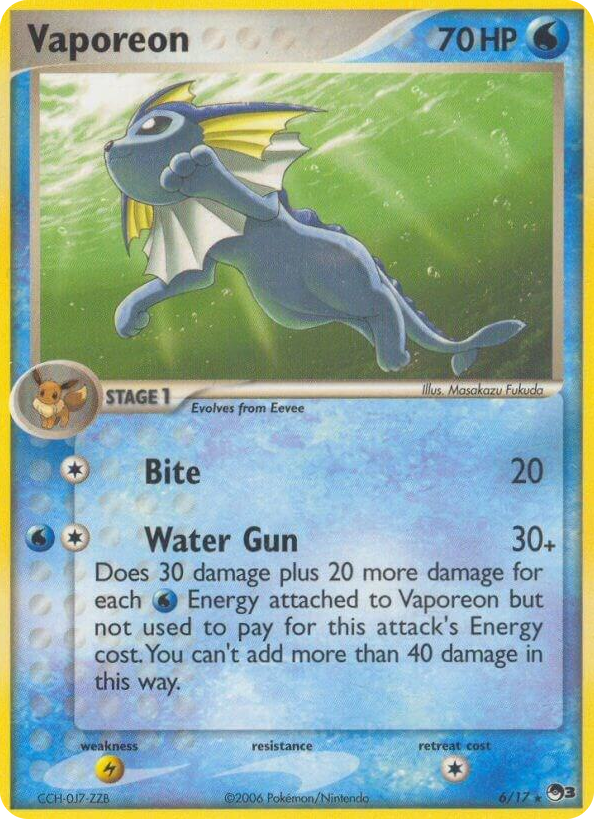 0006 Vaporeon Rare POP Series 3