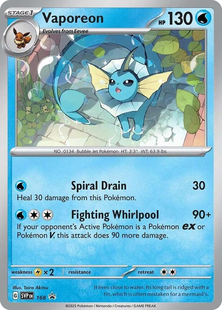 0168 Vaporeon - 168 (Cosmos Holo) Promo Scarlet & Violet Promo Cards