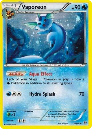 0022 Vaporeon - 22/98 (Cosmos Holo) Promo Miscellaneous Cards & Products