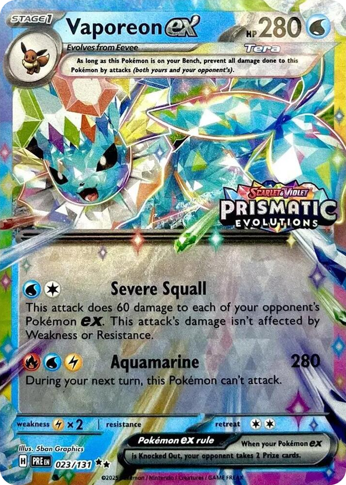 0023 Vaporeon ex - 023/131 (Prismatic Evolutions Stamp) Promo Miscellaneous Cards & Products