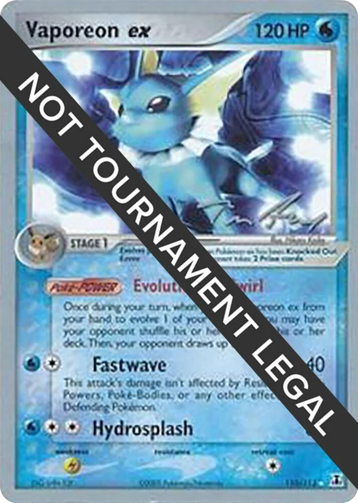0110 Vaporeon ex - 2007 (Tom Roos) Ultra Rare World Championship Decks