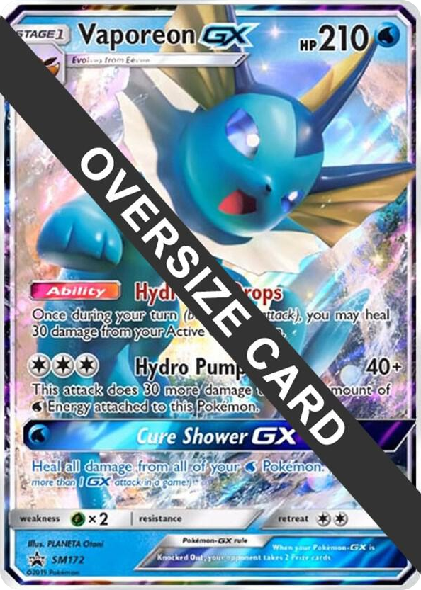 SM172 Vaporeon GX - SM172 Promo Jumbo Cards