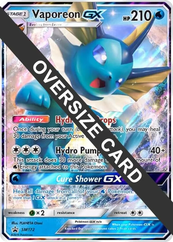 SM172 Vaporeon GX - SM172 Promo Jumbo Cards