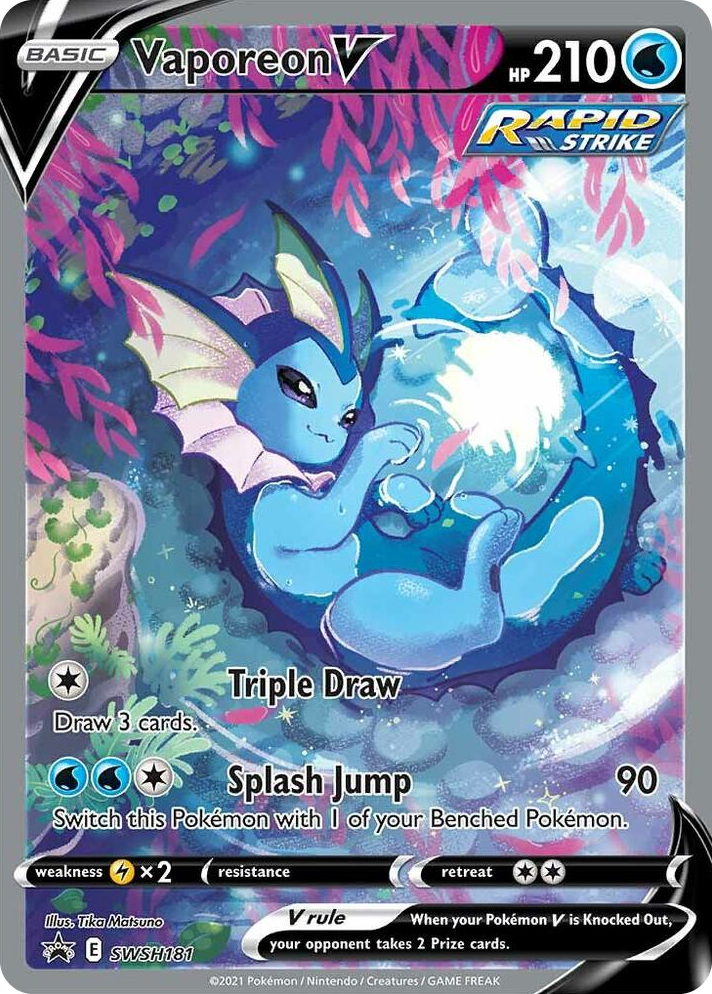 0181 Vaporeon V - SWSH181 Promo Sword & Shield Promo Cards