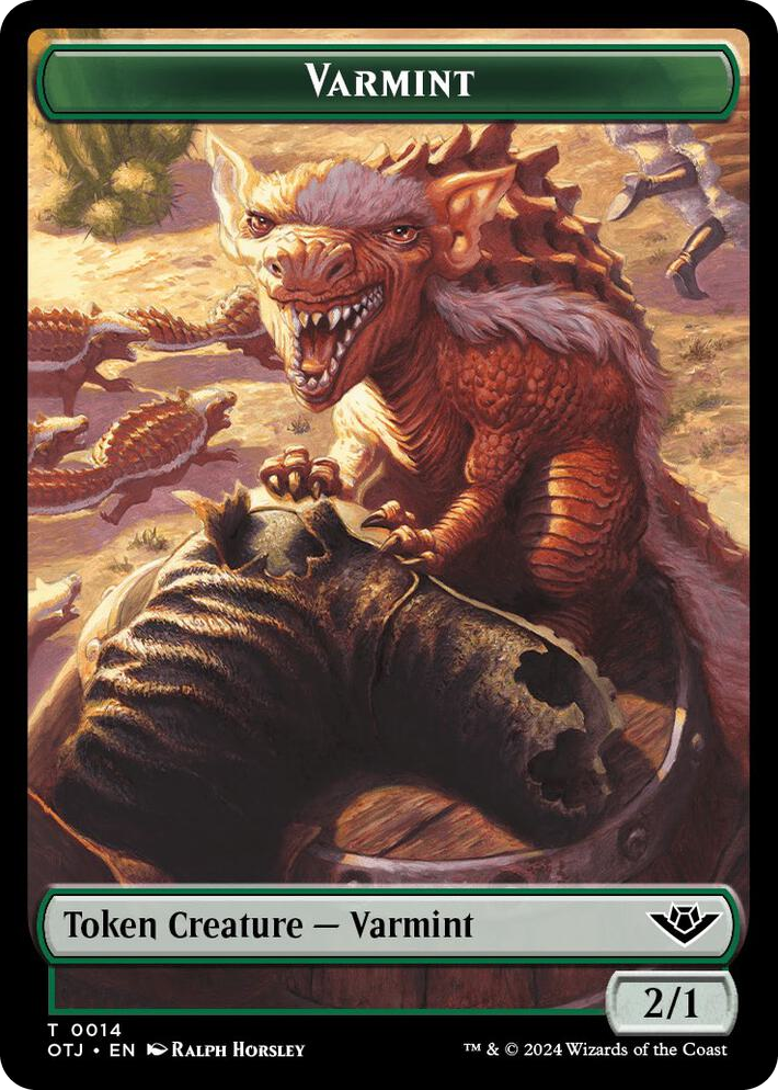 0014 Varmint // Plot Double-Sided Token T Outlaws of Thunder Junction