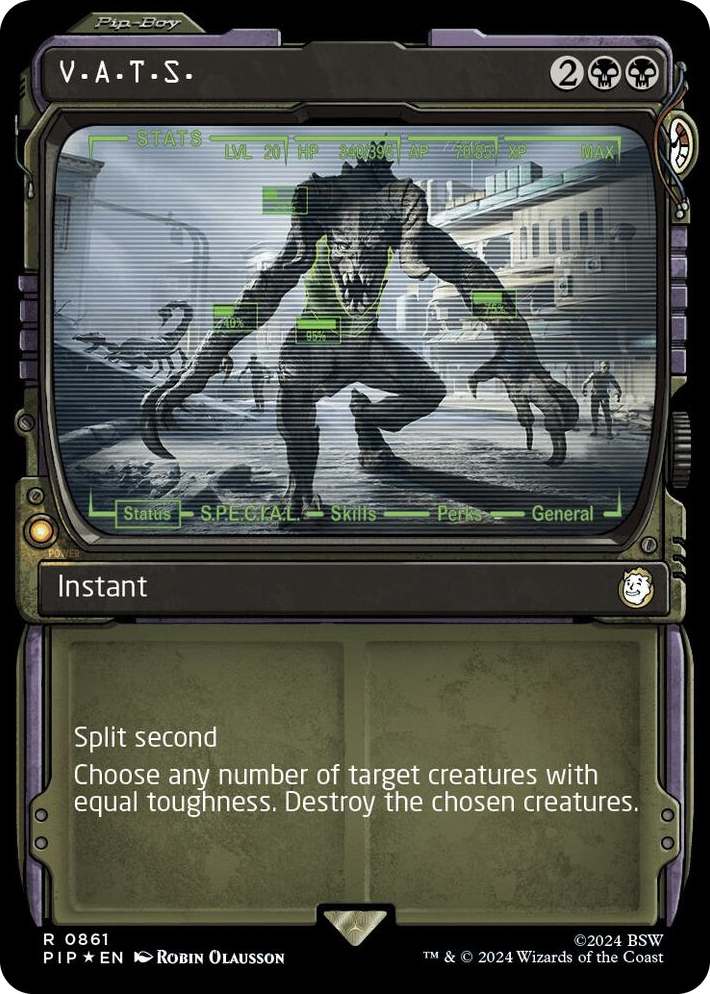 0861 V.A.T.S. (Showcase) (Surge Foil) R Universes Beyond: Fallout