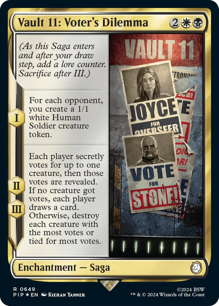 Vault 11: Voter's Dilemma (Surge Foil) #649 R - Universes Beyond: Fallout Pokemon card
