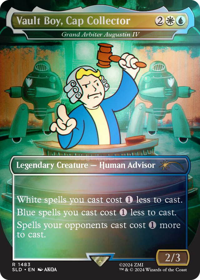 1483 Vault Boy, Cap Collector - Grand Arbiter Augustin IV (Rainbow Foil) R Secret Lair Drop Series