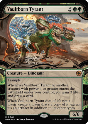 0061 Vaultborn Tyrant (Showcase) (Raised Foil) M Outlaws of Thunder Junction: The Big Score