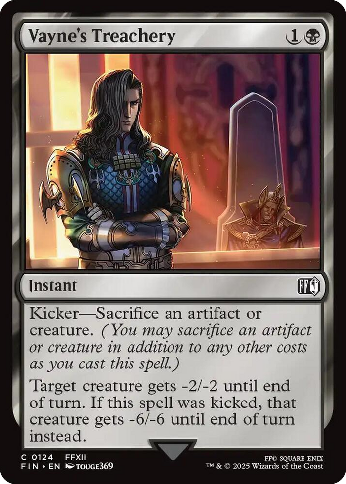 Vayne's Treachery #124 C - FINAL FANTASY Pokemon card