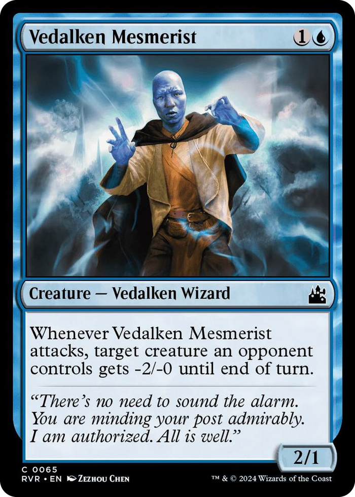Vedalken Mesmerist #65 C - Ravnica Remastered Pokemon card