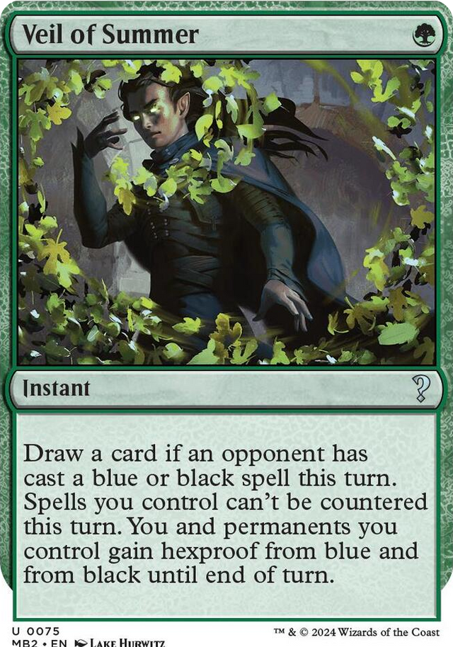 0075 Veil of Summer (White Border) U Mystery Booster 2