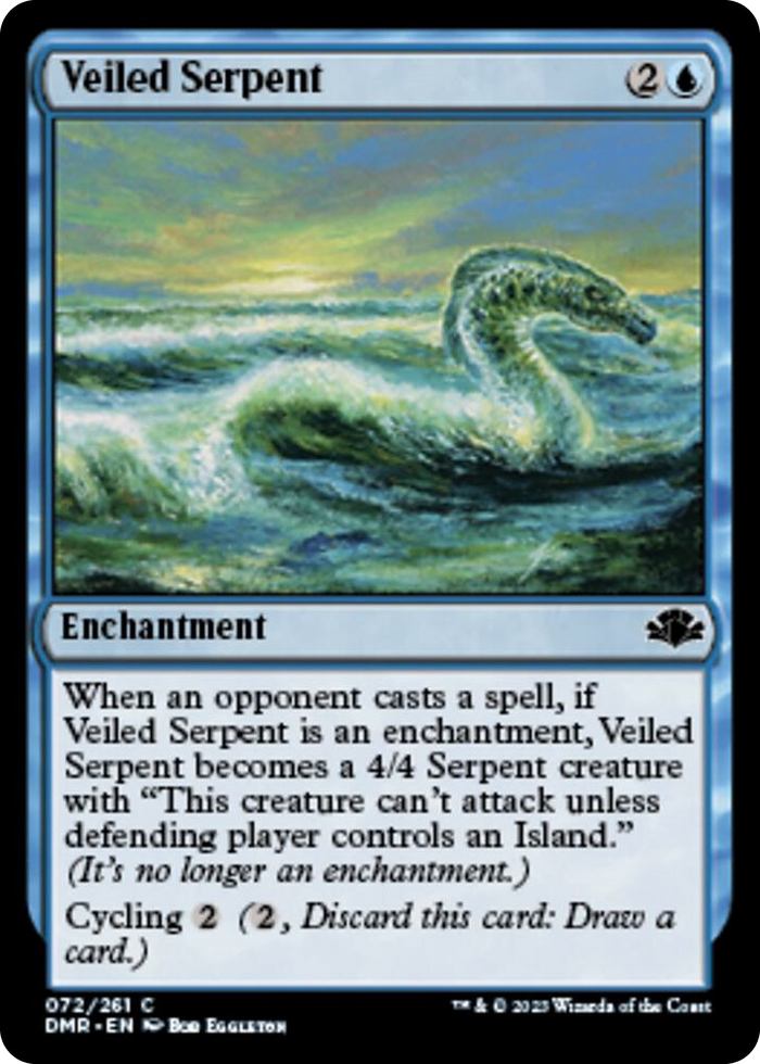 Veiled Serpent #72 C - Dominaria Remastered Pokemon card