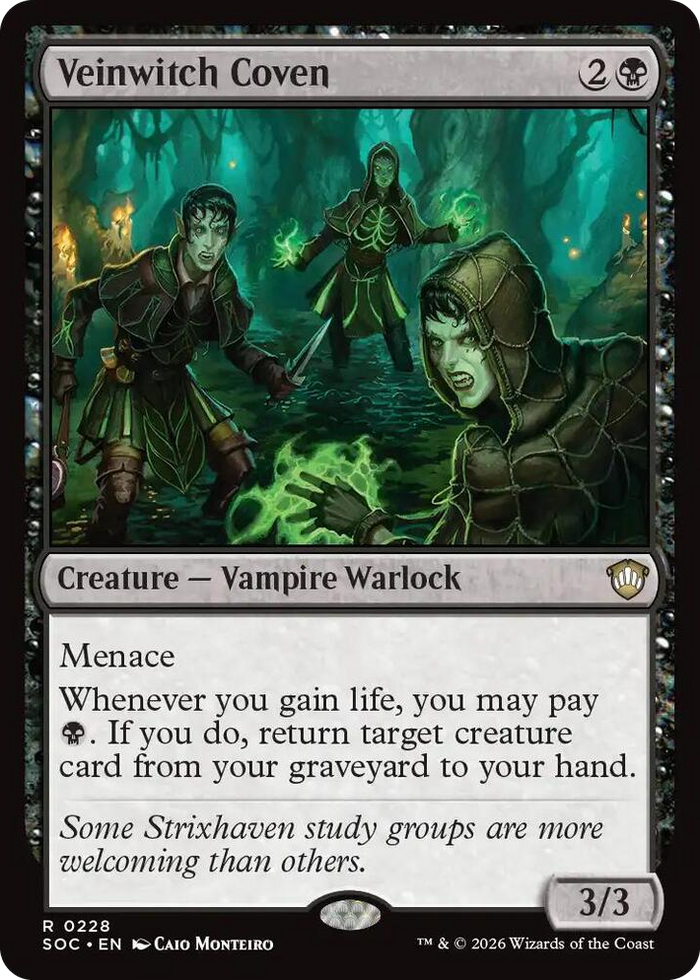 Veinwitch Coven #228 R - Commander: Secrets of Strixhaven Pokemon card