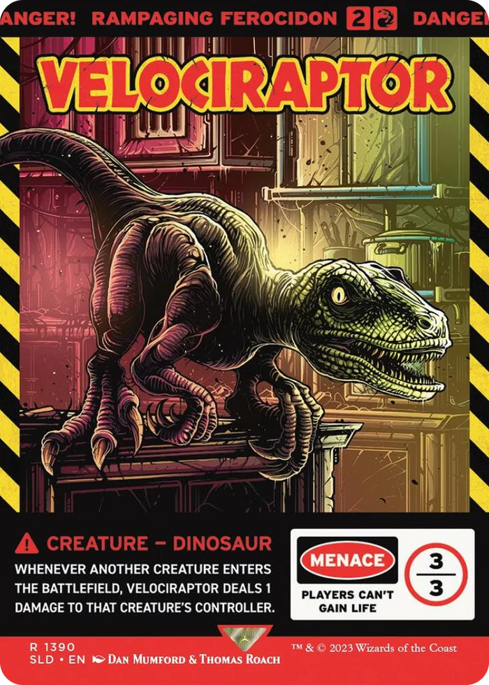 1390 Velociraptor - Rampaging Ferocidon R Secret Lair Drop Series
