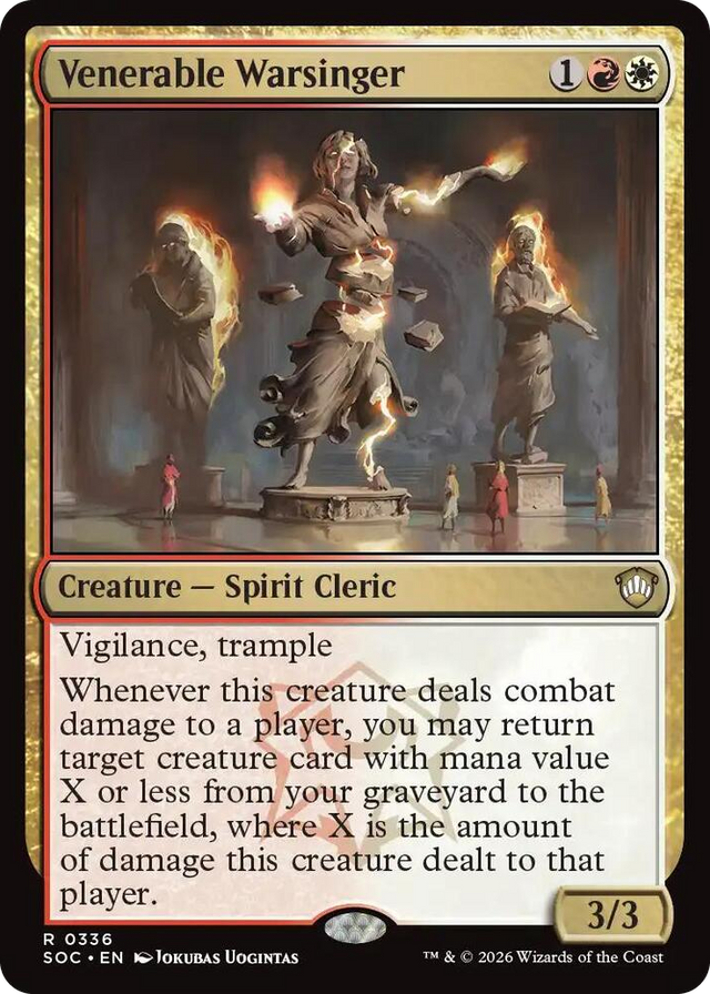 0336 Venerable Warsinger R Commander: Secrets of Strixhaven