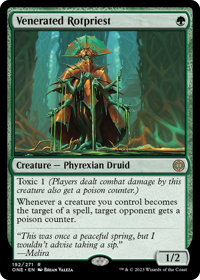 Venerated Rotpriest #192 R - Phyrexia: All Will Be One Pokemon card
