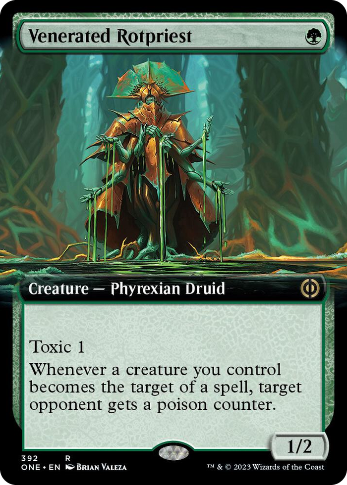 Venerated Rotpriest (Extended Art) #392 R - Phyrexia: All Will Be One Pokemon card