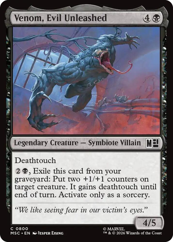 0800 Venom, Evil Unleashed C Commander: Marvel Super Heroes