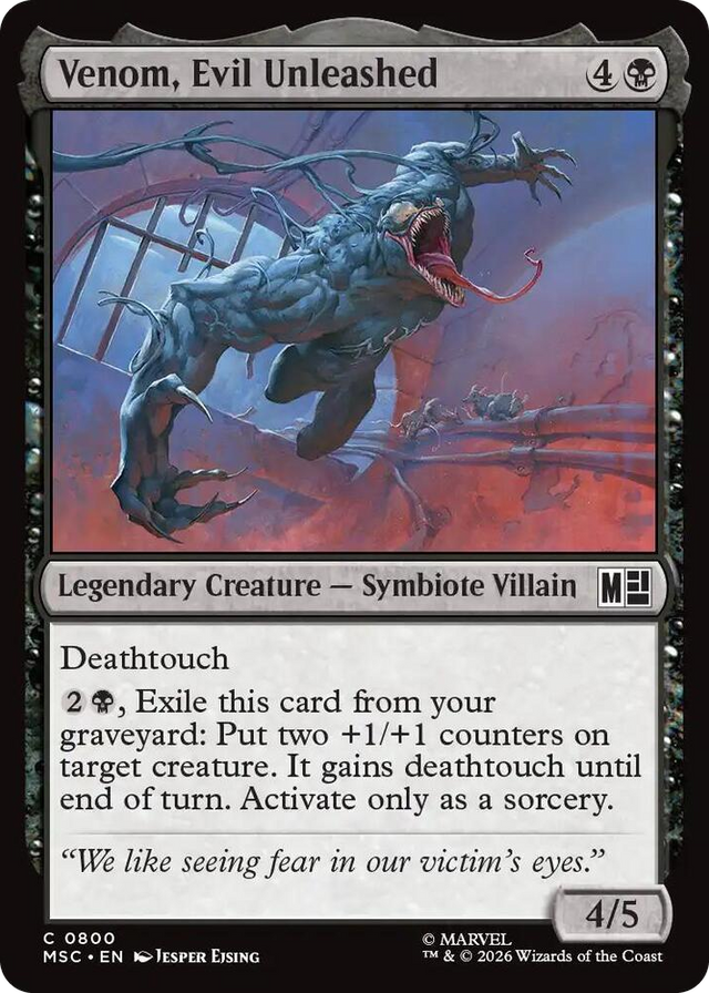 0800 Venom, Evil Unleashed C Commander: Marvel Super Heroes