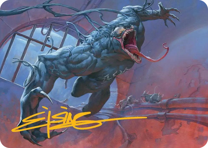Venom, Evil Unleashed Art Card (Gold-Stamped Signature) #12 S - Art Series: Marvel's Spider-Man Pokemon card