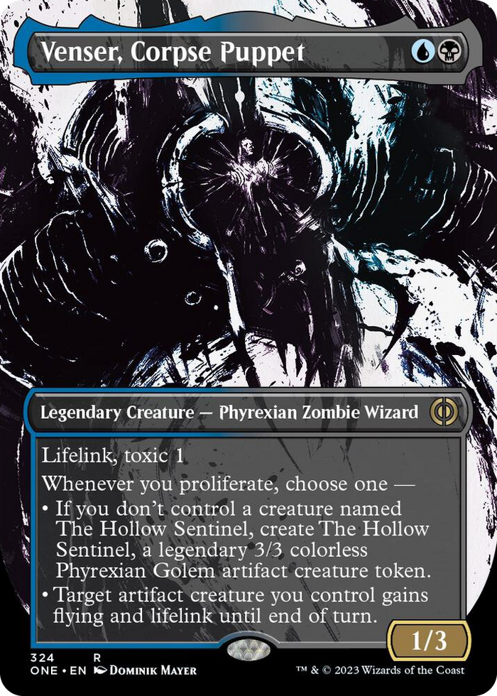 Venser, Corpse Puppet (Showcase) #324 R - Phyrexia: All Will Be One Pokemon card