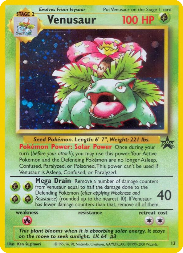 0013 Venusaur Promo WoTC Promo