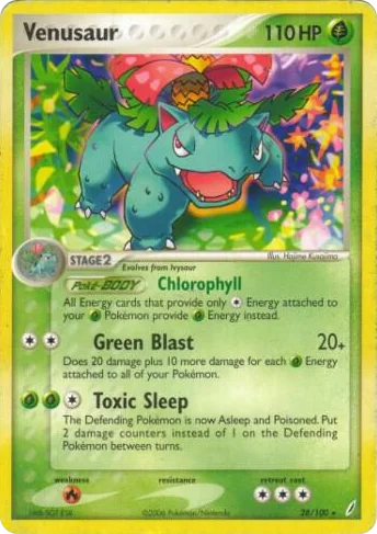 0028 Venusaur - 28/100 (EX Crystal Guardians) Holo Rare Deck Exclusives